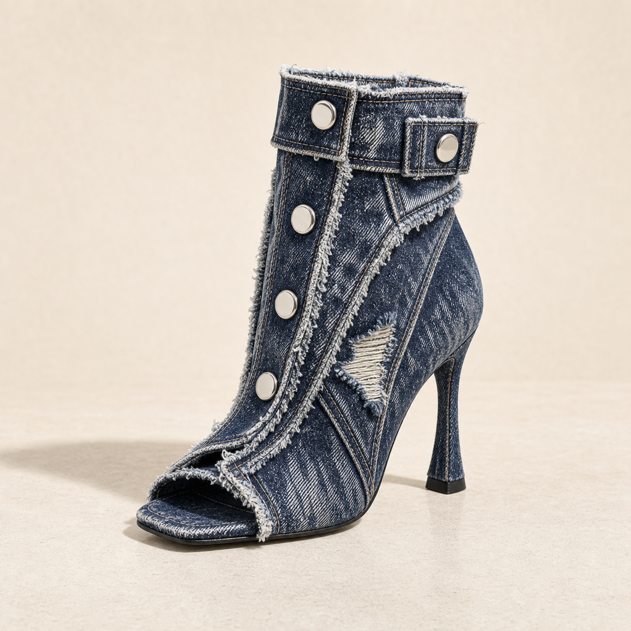 Azure Open-Toe Stiletto Boot product profile image, Yardlow & Sons women's boots