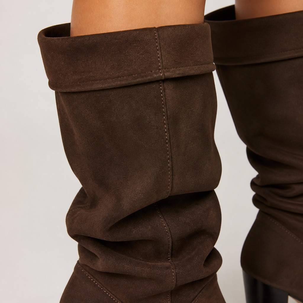 Curve-Fit Pointed Stiletto Boot material entry detail image, Yardlow & Sons women's boots