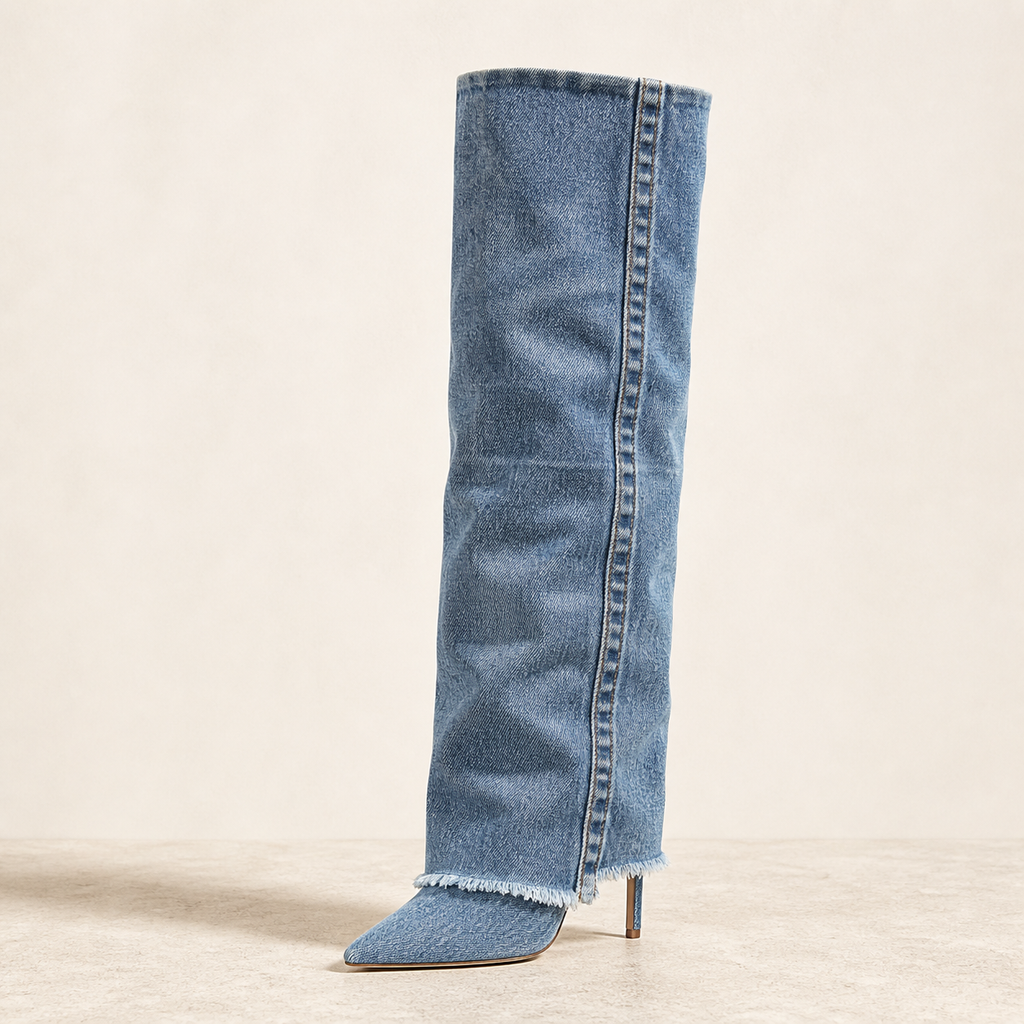 Jean Fold-Over Above-Knee Boot product profile image, Yardlow & Sons women's boots