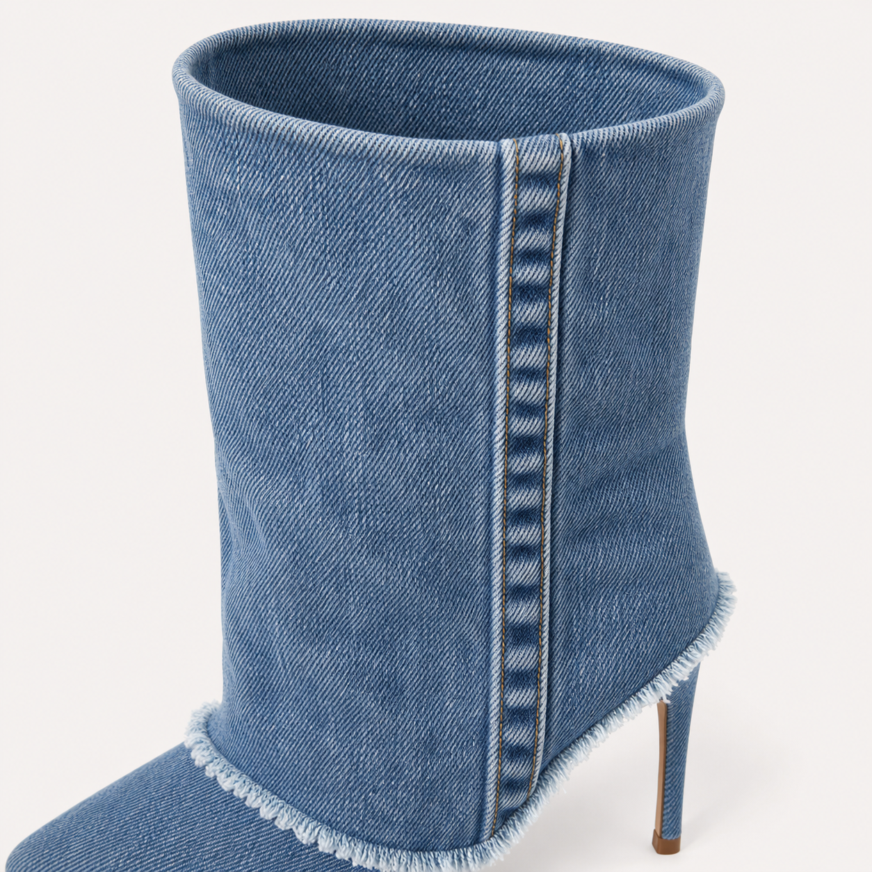 Jean Fold-Over Above-Knee Boot material entry detail image, Yardlow & Sons women's boots