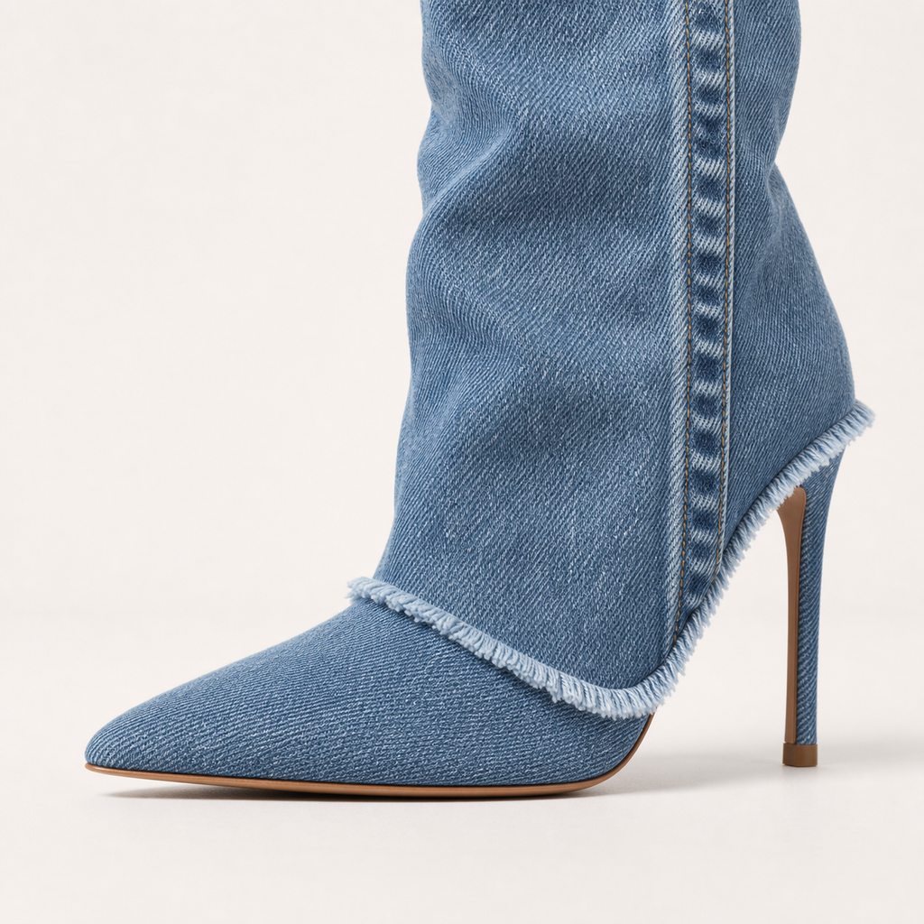 Jean Fold-Over Above-Knee Boot heel sole walkability image, Yardlow & Sons women's boots