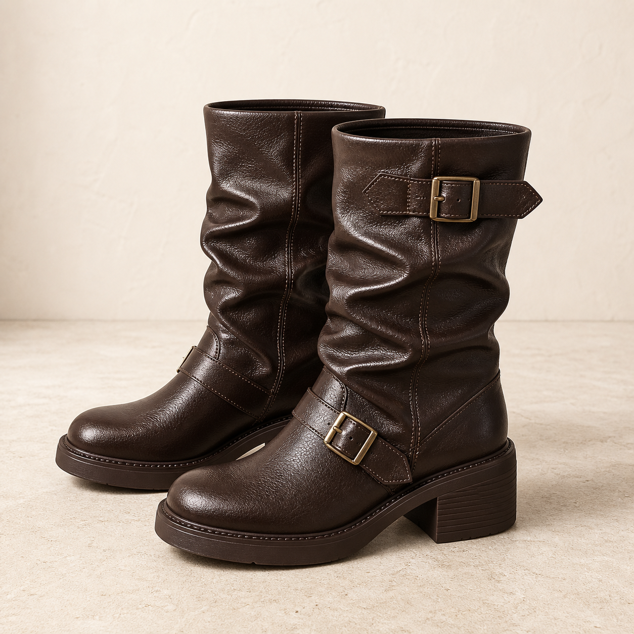 Noir Buckle Moto Boot product profile image, Yardlow & Sons women's boots