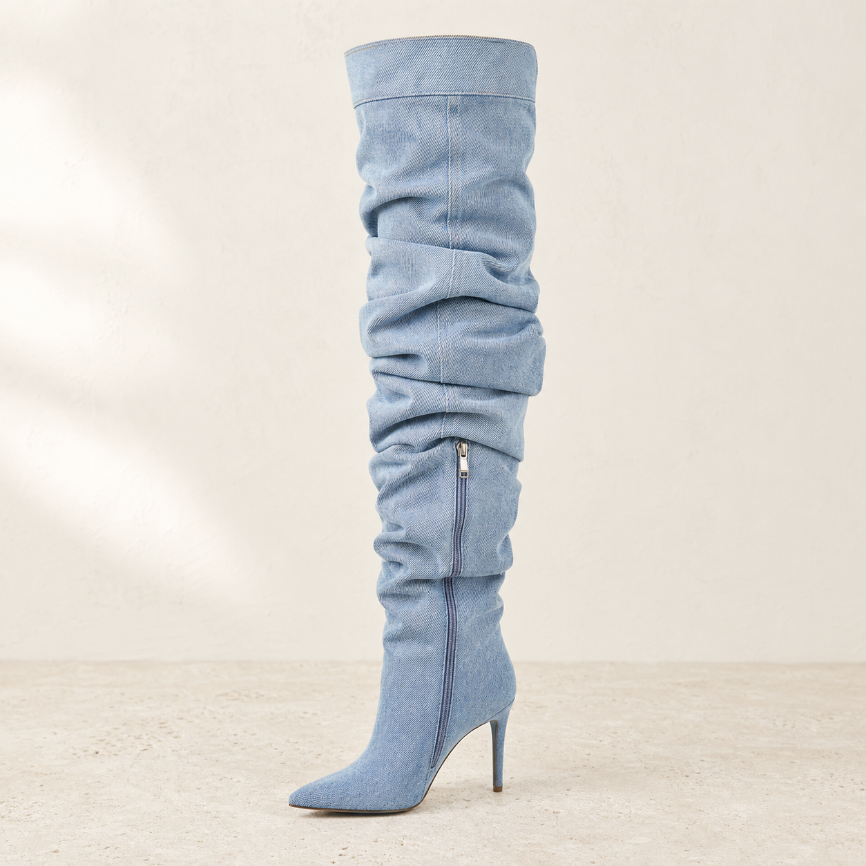 Pleated Over-Knee Pointed Boot product profile image, Yardlow & Sons women's boots