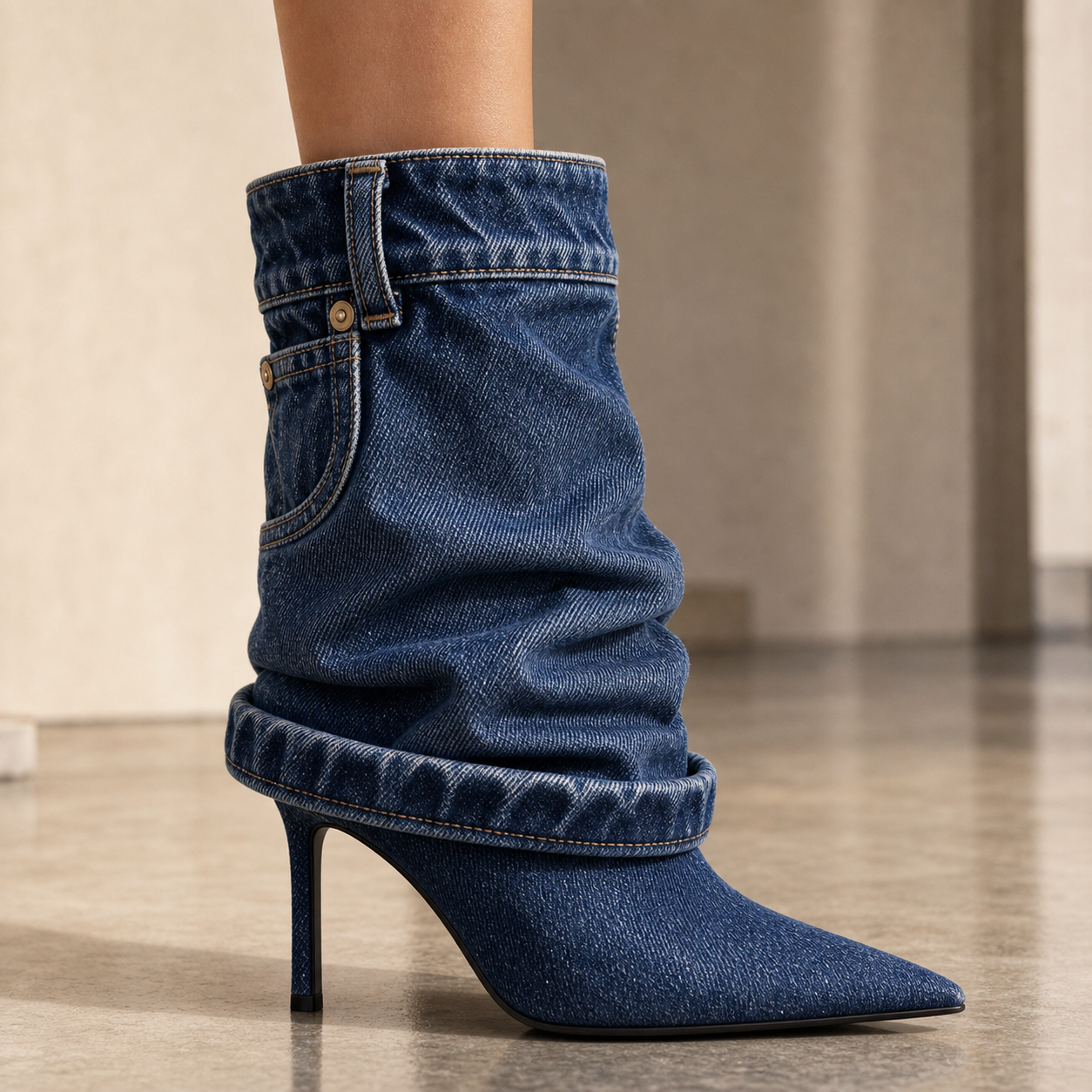 Rodeo Zip Stiletto Boot heel sole walkability image, Yardlow & Sons women's boots